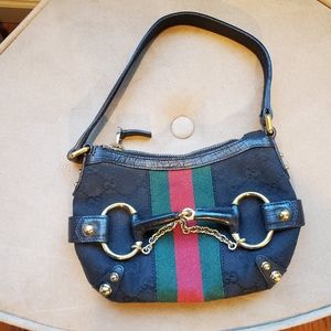 GUCCI Horsebit Shoulder Bag